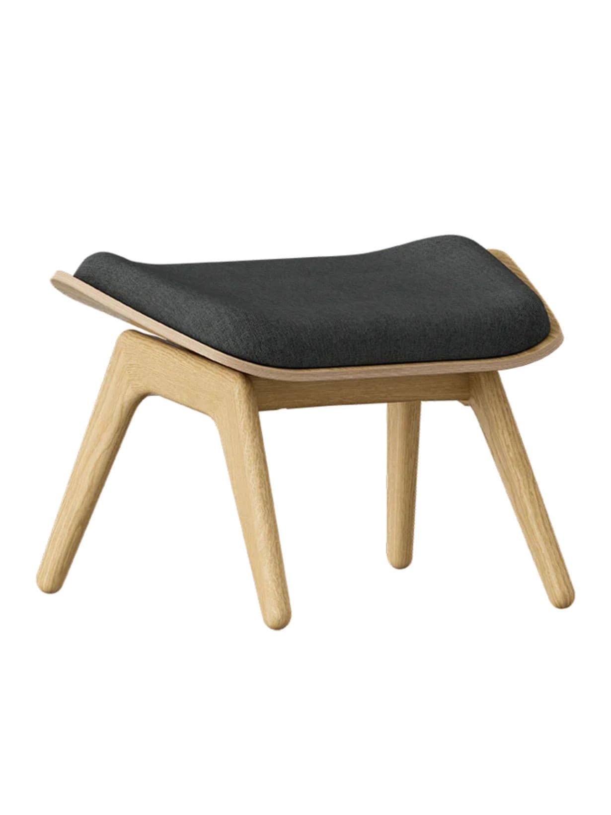 Repose-pieds en chêne clair, The Reader Horizon Gris foncé - Umage