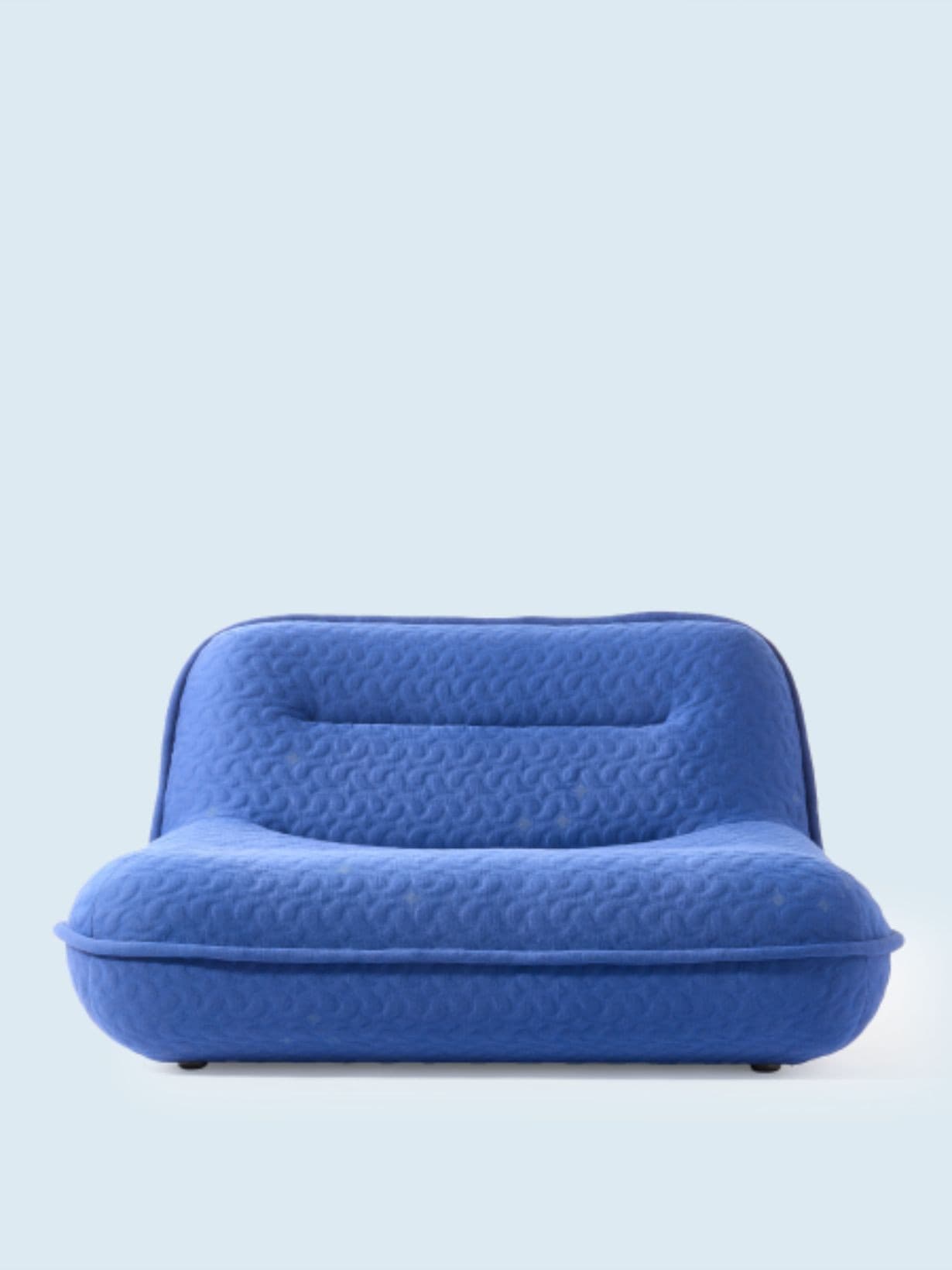 Fauteuil lounge en tissu bleu, Puff 2 places - Pols Potten