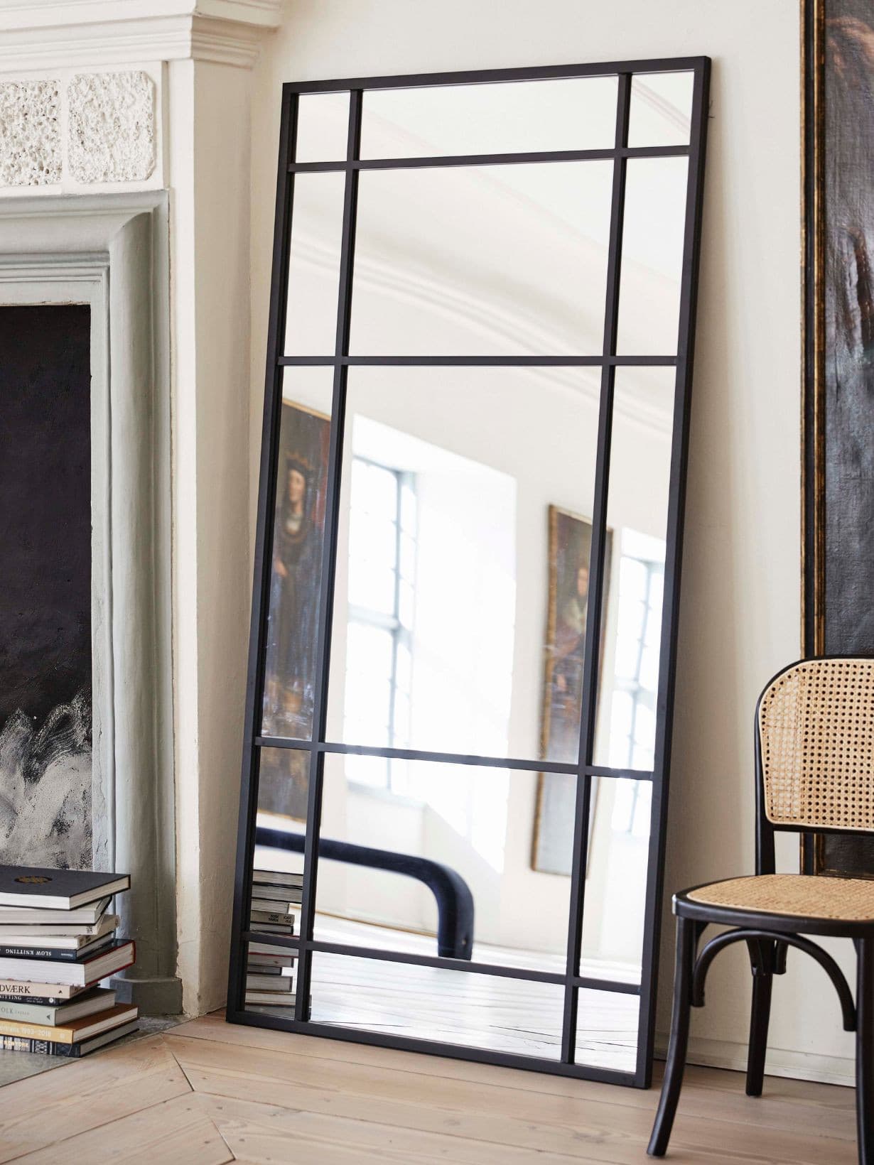 Miroir mural en fer noir ou doré, Spirit Noir - NORDAL