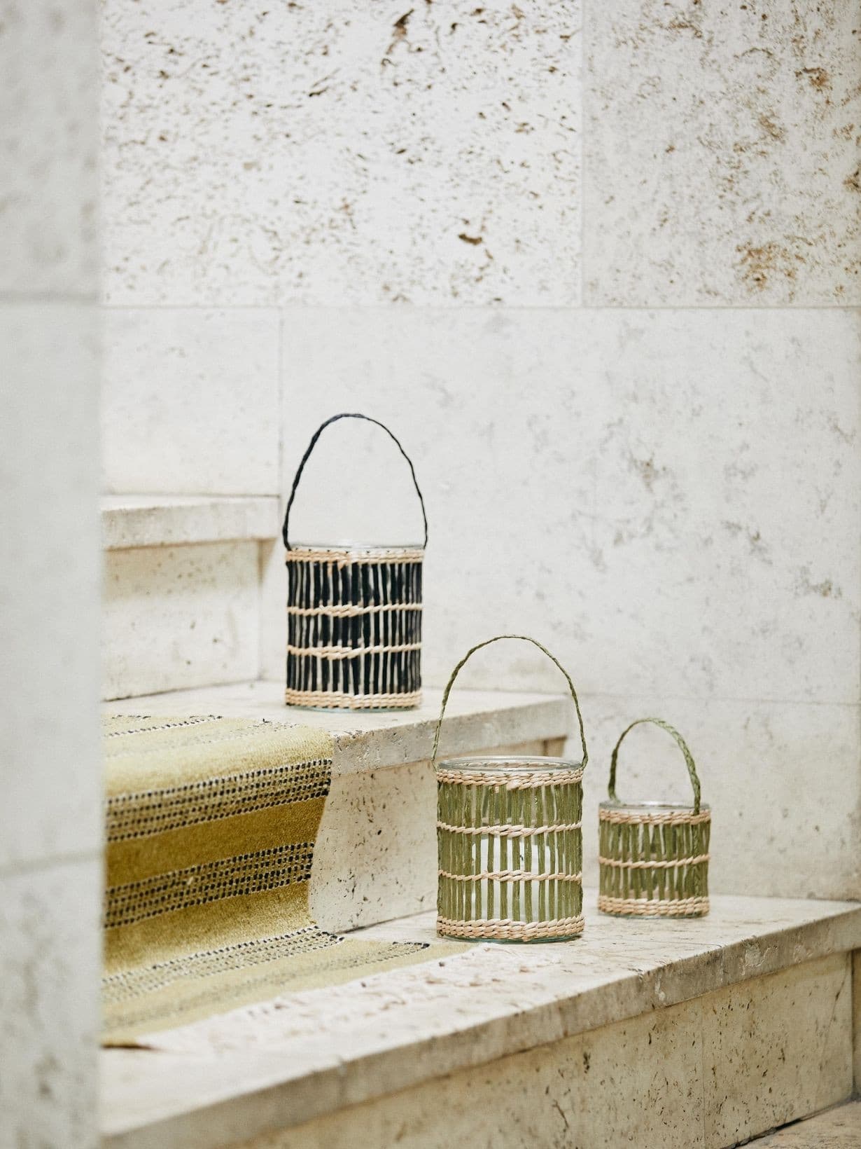 Lanterne en verre, Lewis taille M Noir - NORDAL