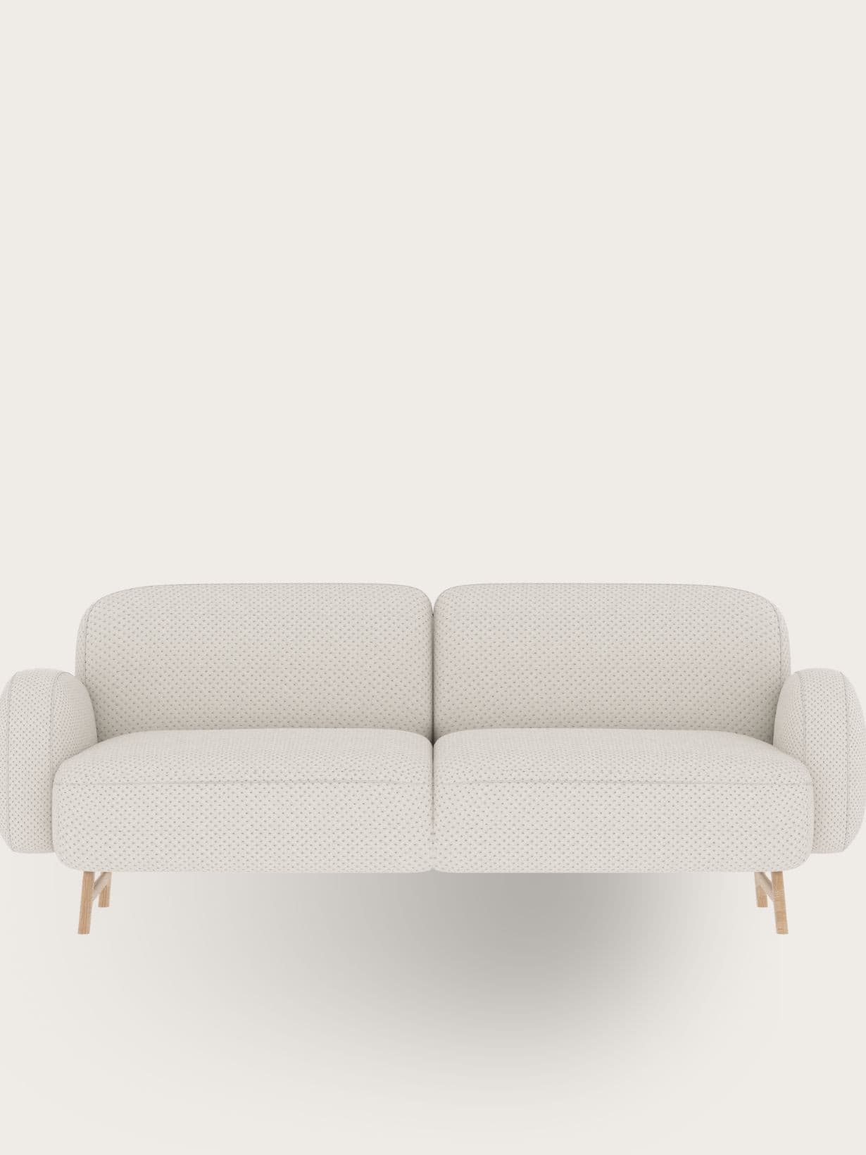 Canapé trois places recouvert de tissu, Auguste Gris perle - Hartô