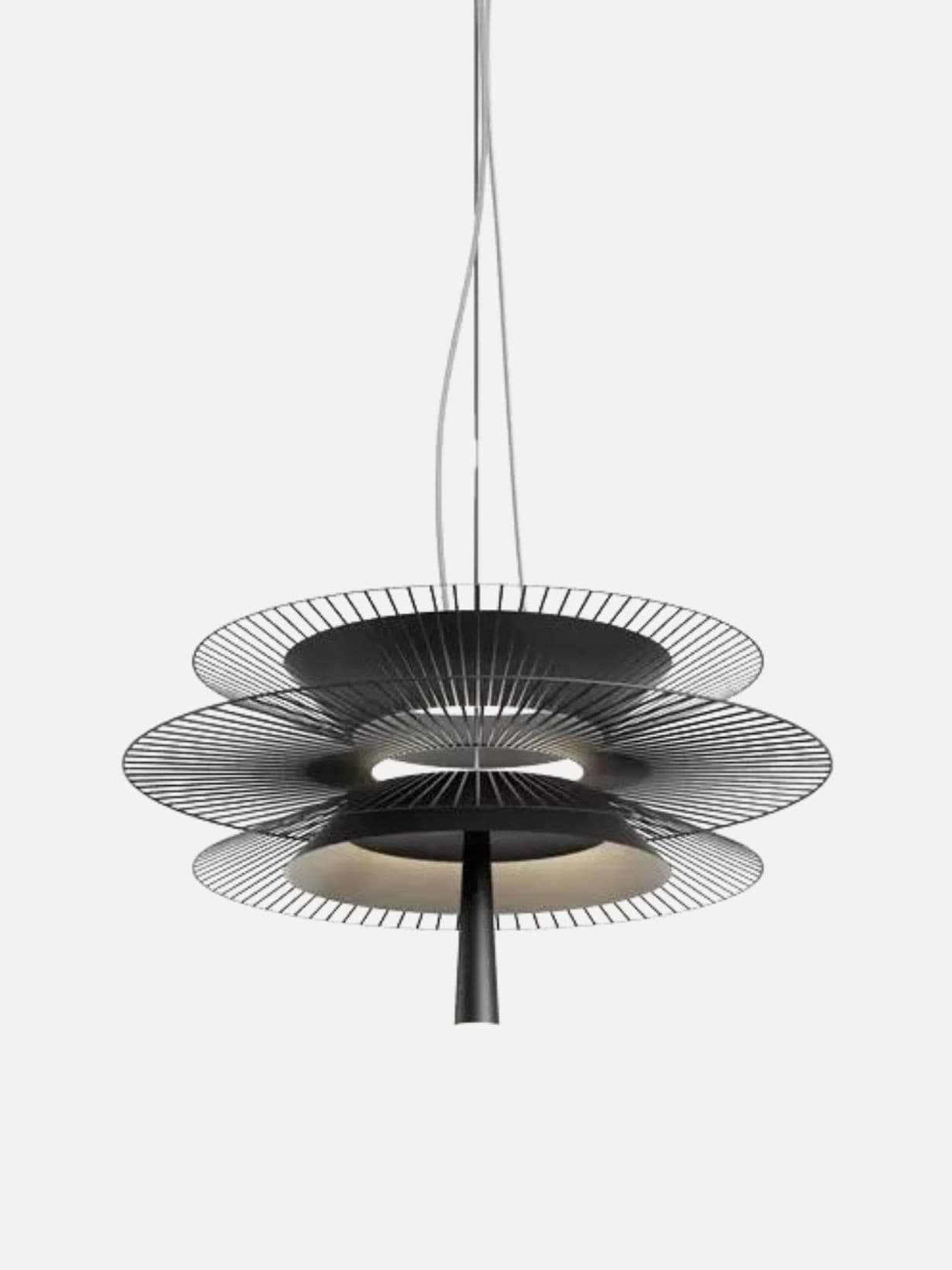 Suspension géométrique en métal noir ou doré, Gravity 2 Noir - Forestier