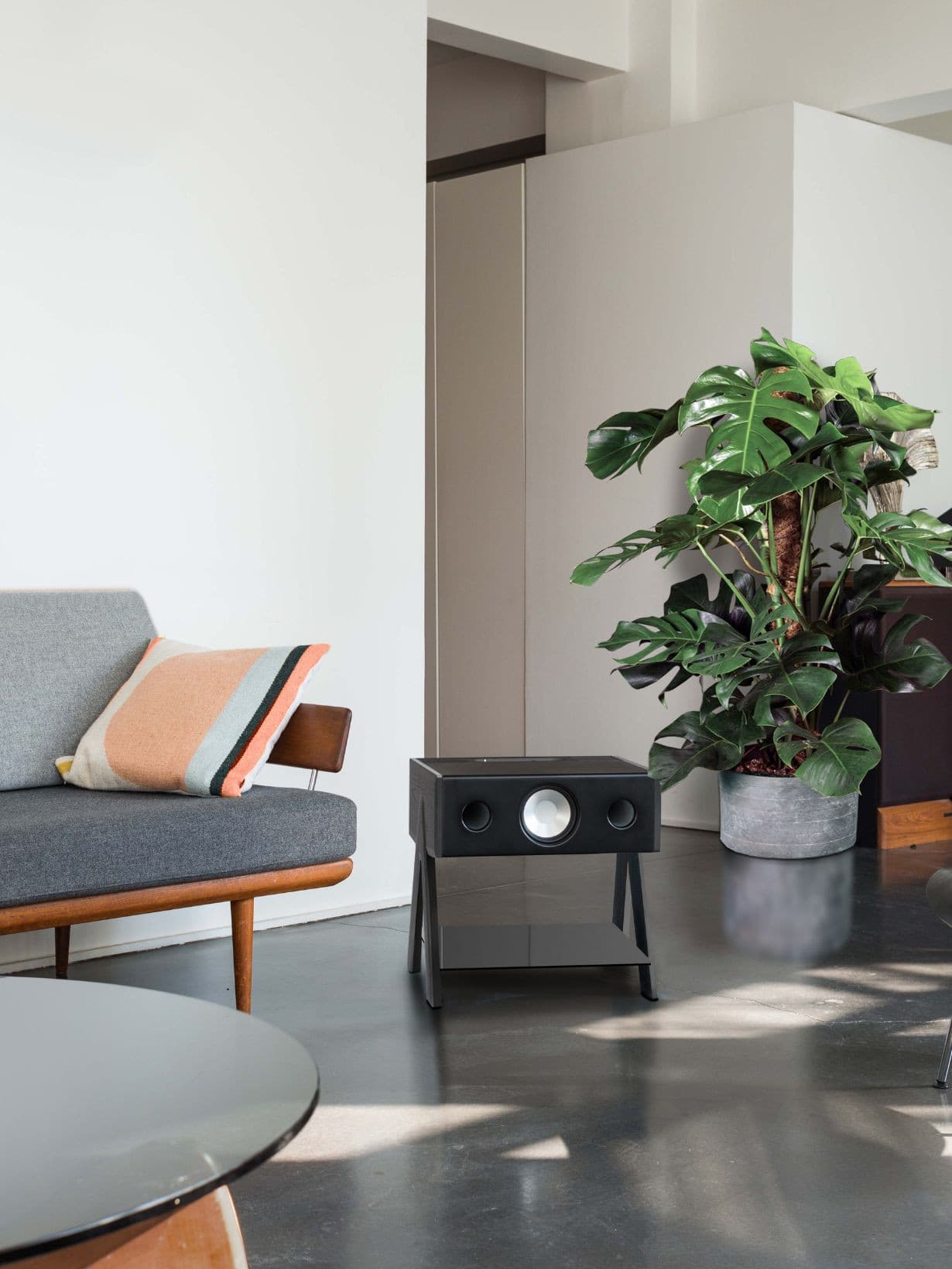 Enceinte noir haute-fidélité sans fil, Cube LW - La Boîte Concept