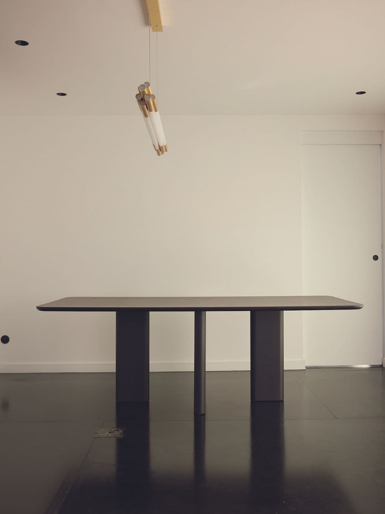 Table Ă manger rectangulaire frĂȘne laquĂ©e, Joe Kaki 260 cm - Gabrielle Paris