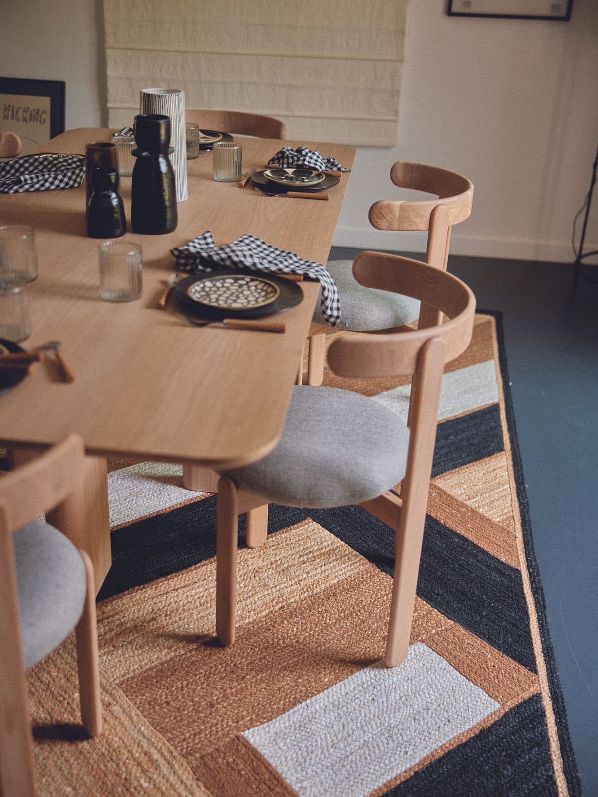 Table Ă manger rectangulaire bois de FrĂȘne vernis, Joe FrĂȘne naturel bis 260 cm - Gabrielle Paris