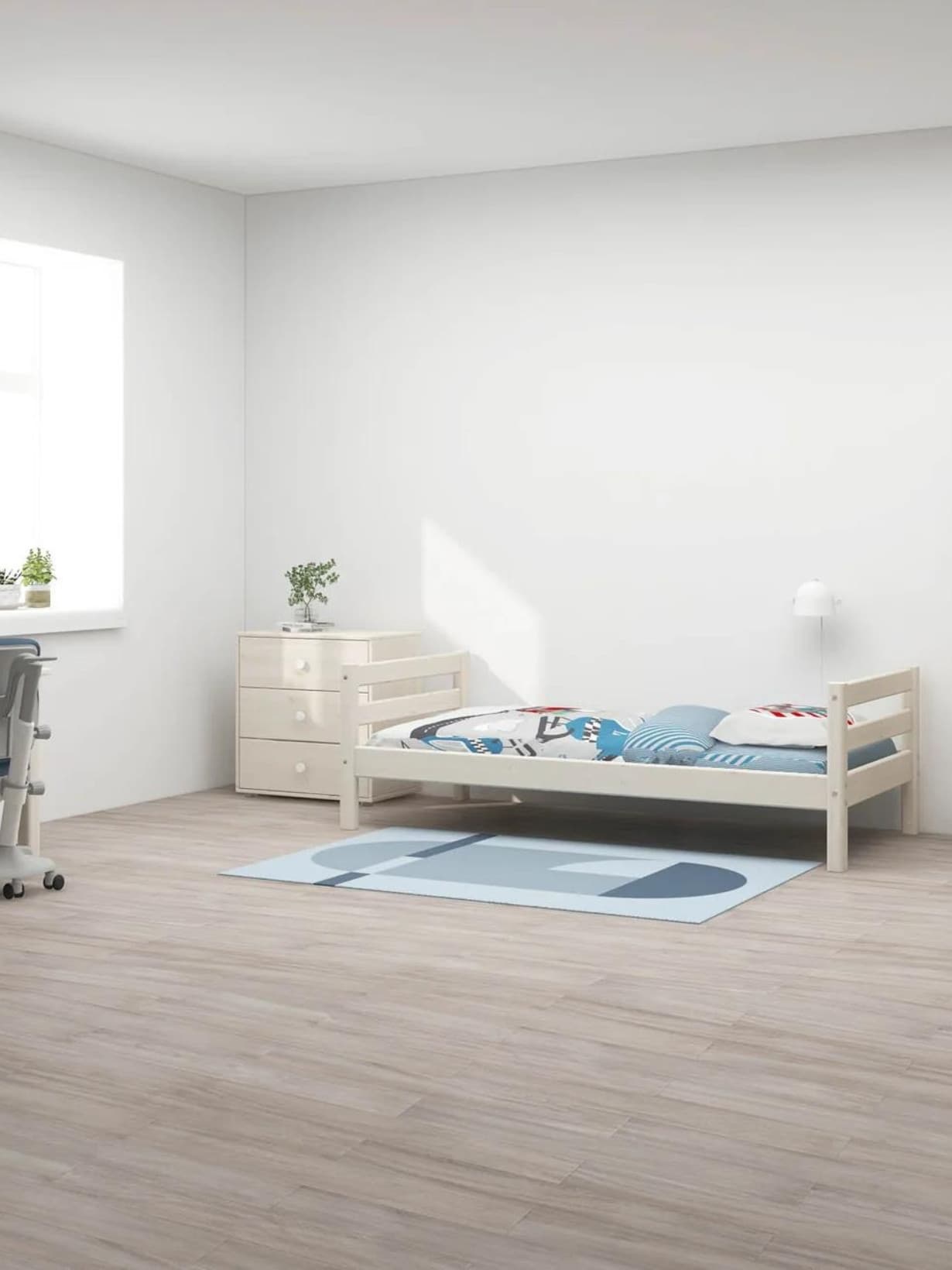 Lit simple enfant, Classic Blanc - FLEXA