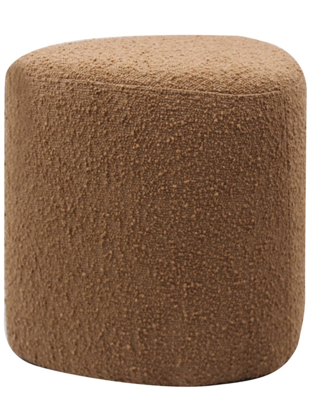 Pouf en tissu bouclette, Eve Caramel - Opjet