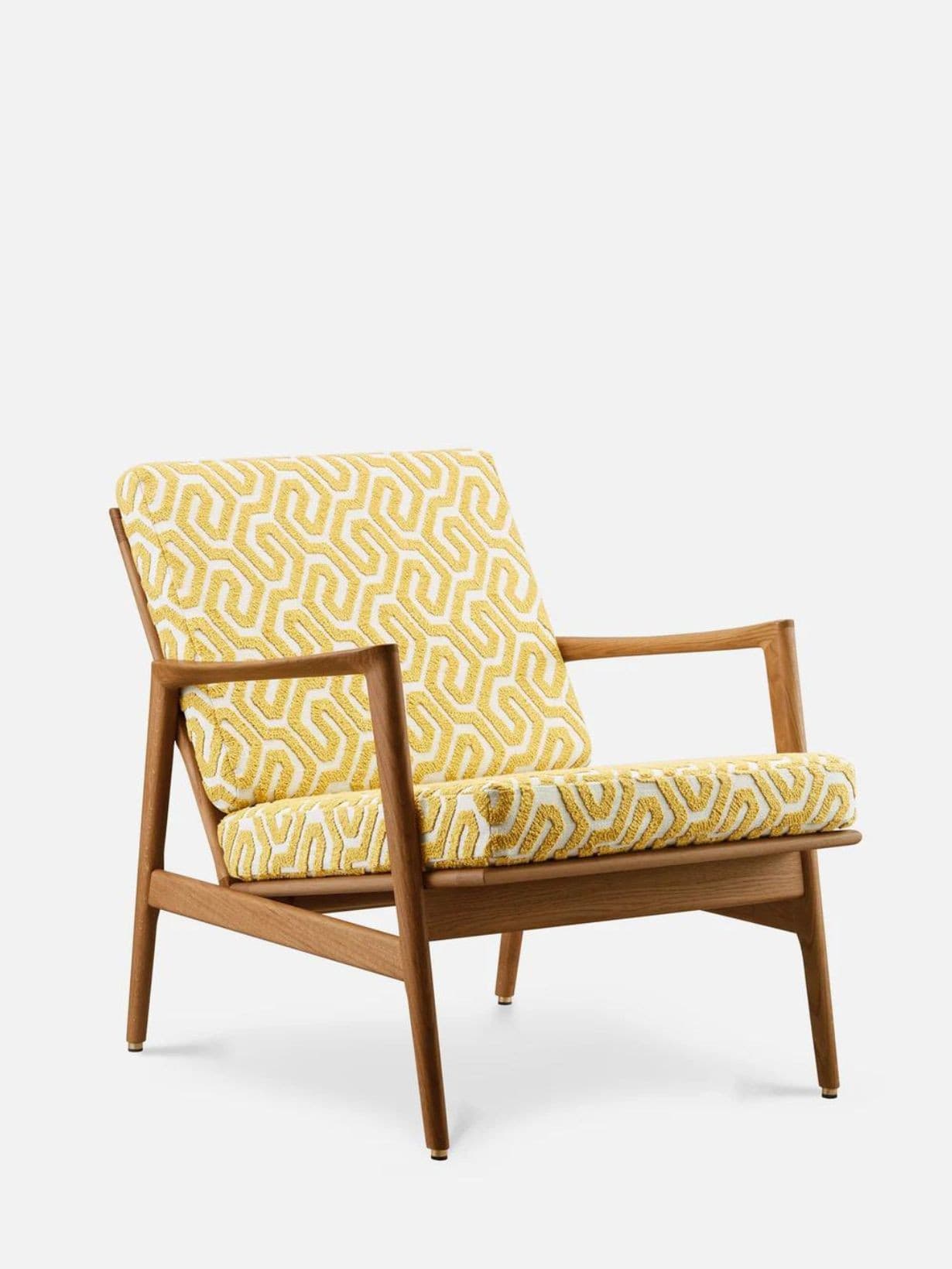 Fauteuil en bois de chêne, Stefan tissus Coffee Snow chêne foncé - 366 Concept