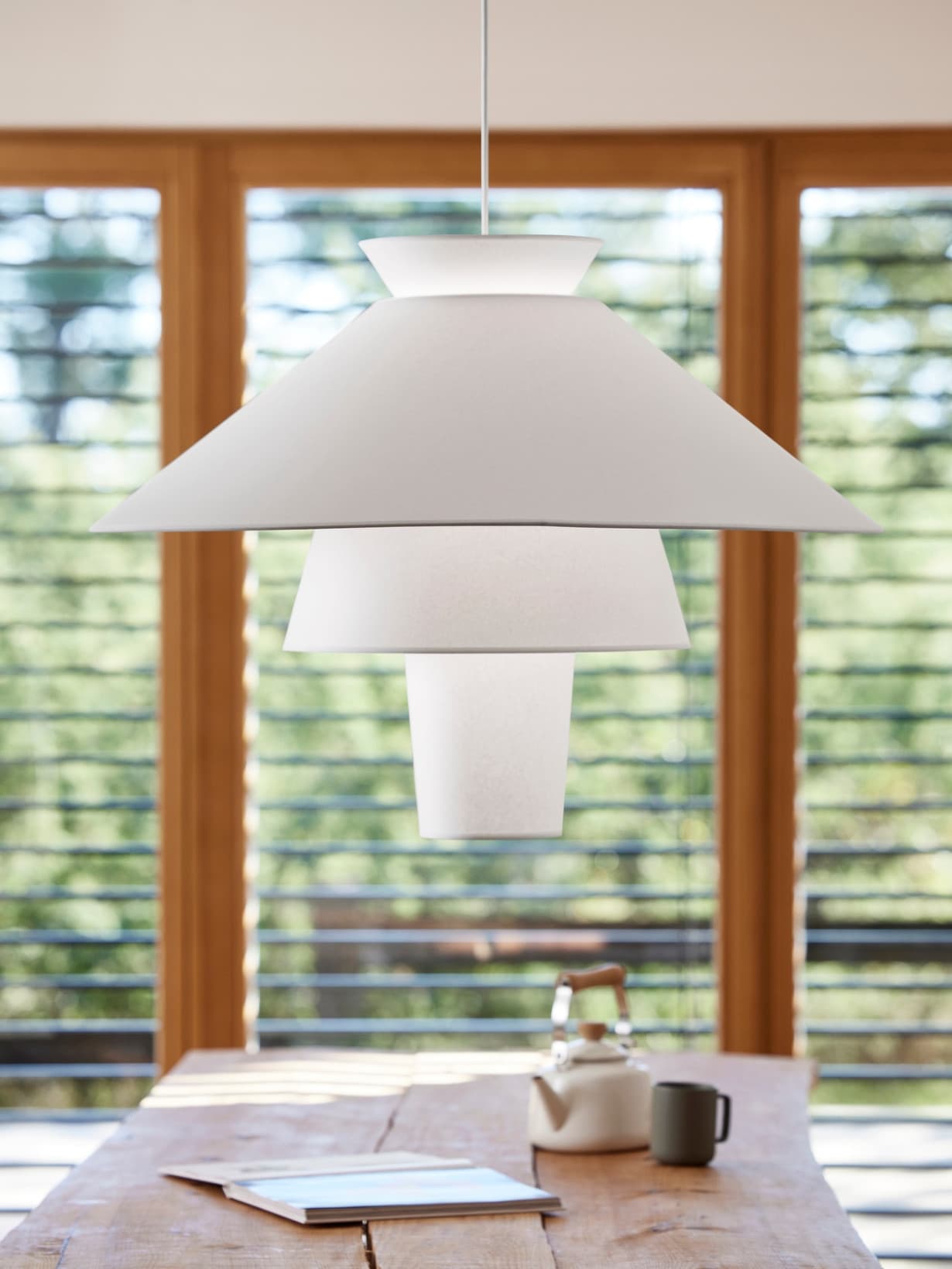 Suspension luminaire en papier murano, Ruche Blanc XL - Market Set