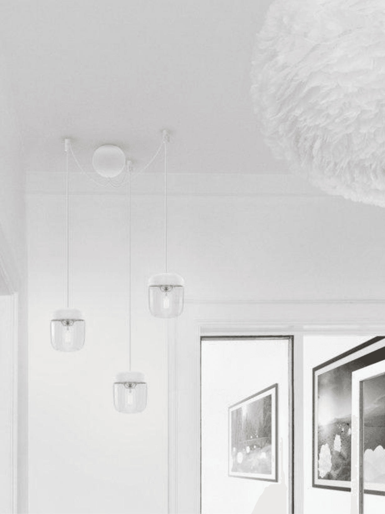 Auvent pour trois suspensions, Cannonball Cluster Blanc - Umage