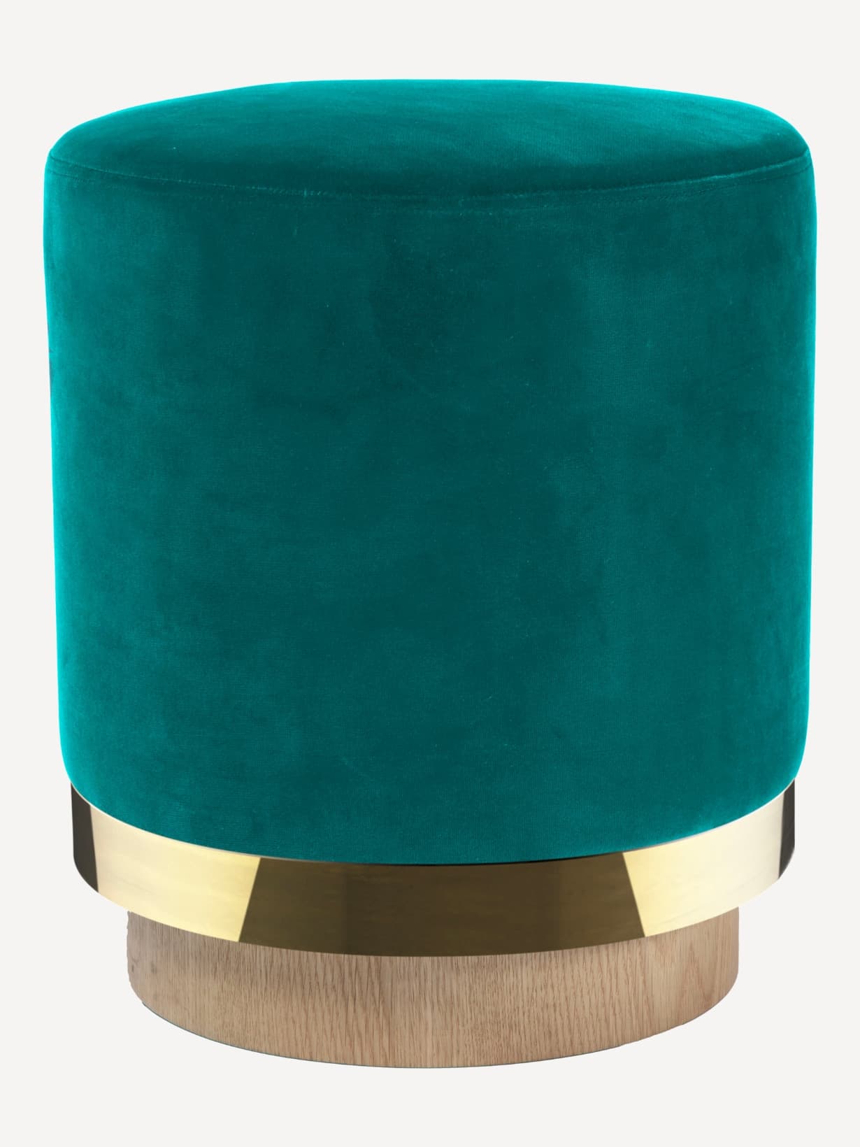 Pouf en velours ou en tissu, Stool Peacook Blue T24 - RED EDITION