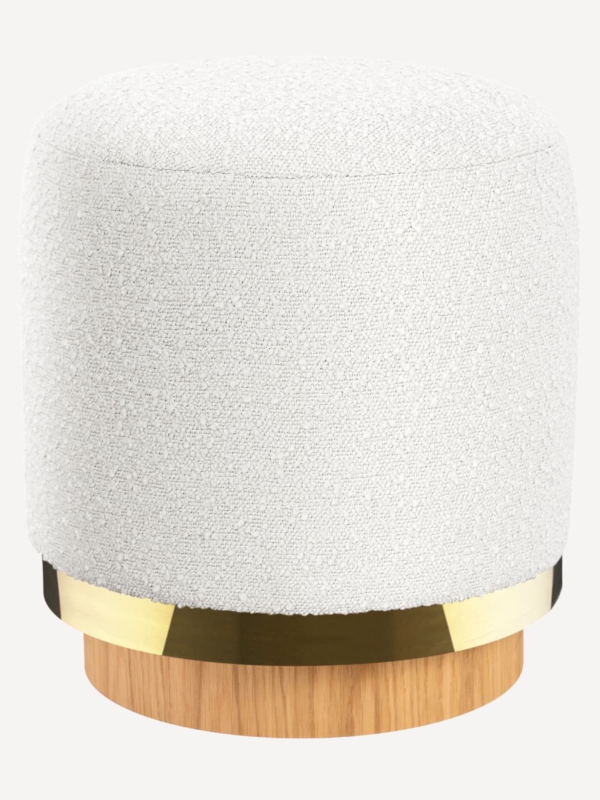 Pouf en velours ou en tissu, Stool Bouclette - RED EDITION