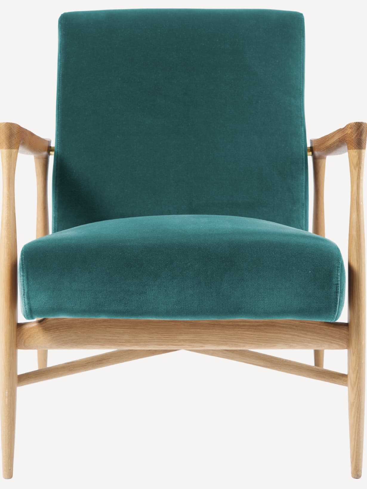 Fauteuil en velours, Floating Bleu canard - RED EDITION