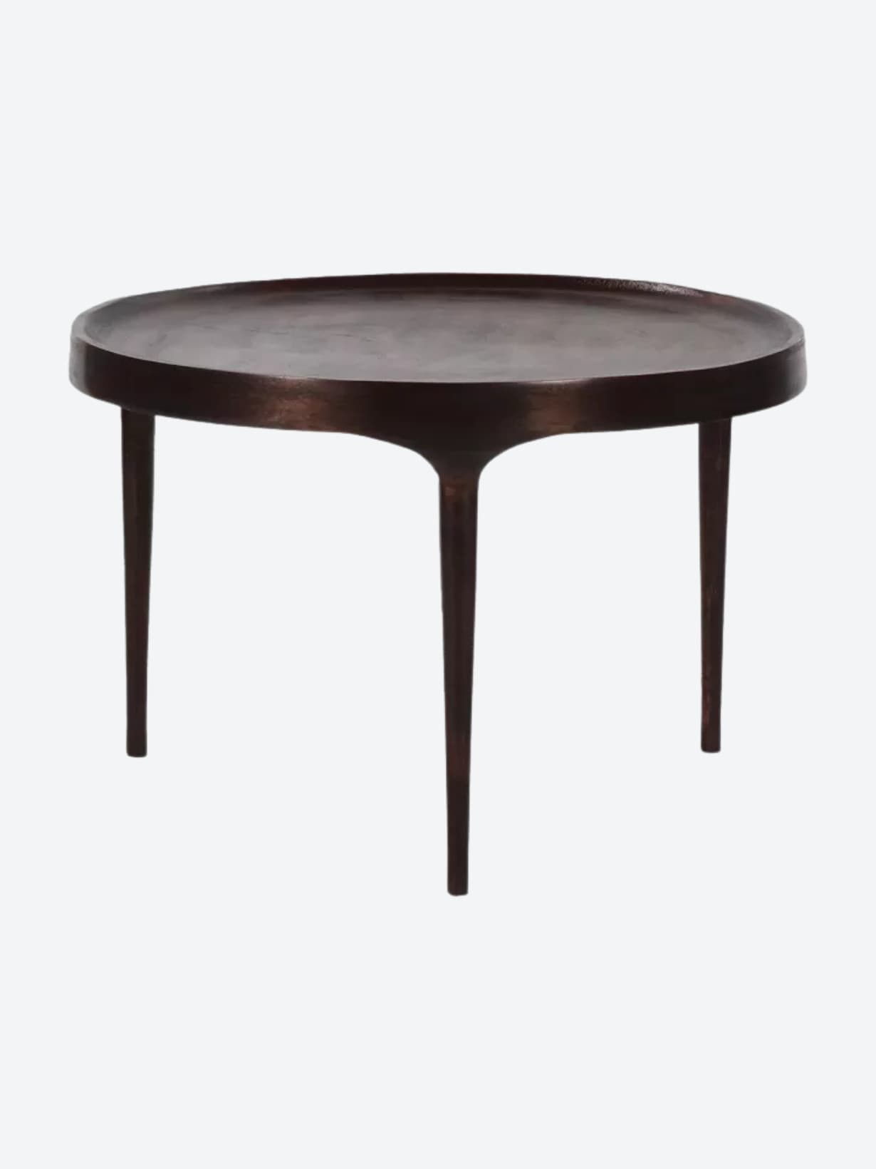 Table basse en aluminium Ø60 x H40 cm, TRIP Bronze - POMAX