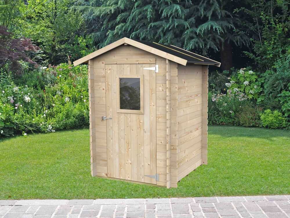 Alce Hobby 146Ă146 â GerĂ€tehaus aus Holz â Mit Frontfenster â 146x146x204 cm