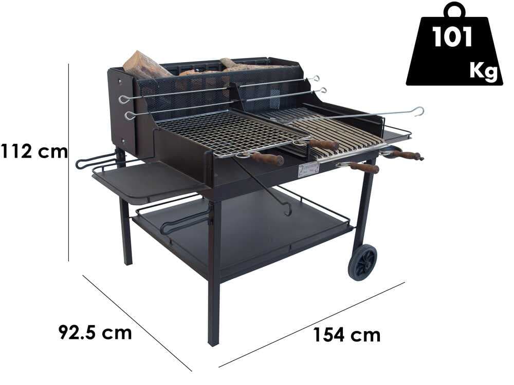 Cruccolini Little Tuscany â Hochwertiger Eisen-Grill fĂŒr Holz und Kohle