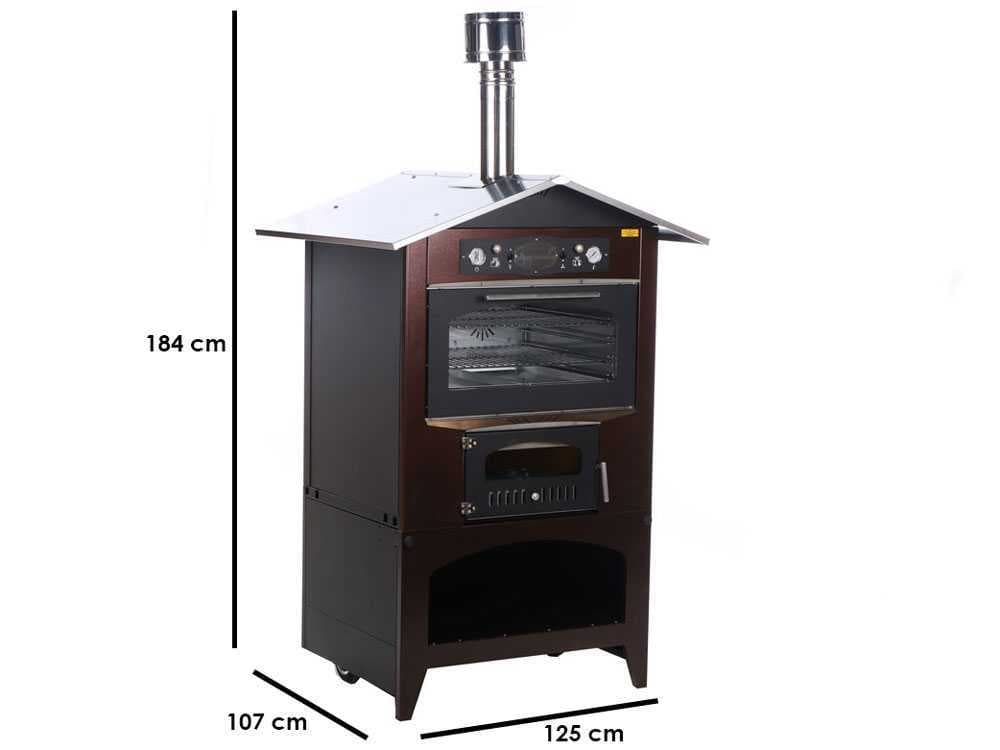 Holzbackofen fĂŒr drauĂen Sedicinoni 80C Rossofuoco Country