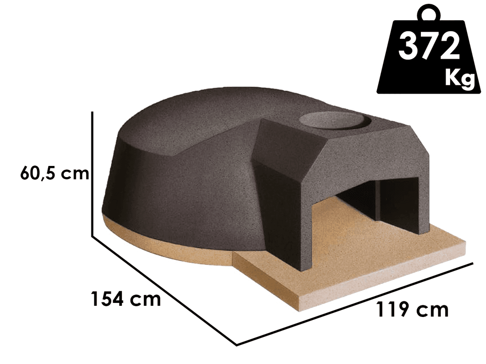 Linea VZ Amalfi â Einbau-Holzbackofen mit Backraum 107 cm â BackkapazitĂ€t 5 Pizzas