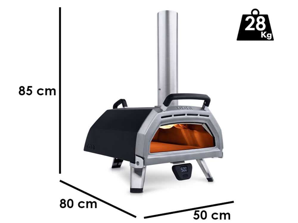 Ooni KARU 16 â Holzbackofen fĂŒr Pizza â BackflĂ€che 42Ă42 cm