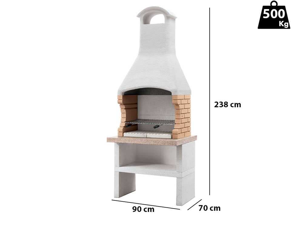 Palazzetti Ariel â Modul-Grillkamin aus Beton â fĂŒr Holz und Holzkohle