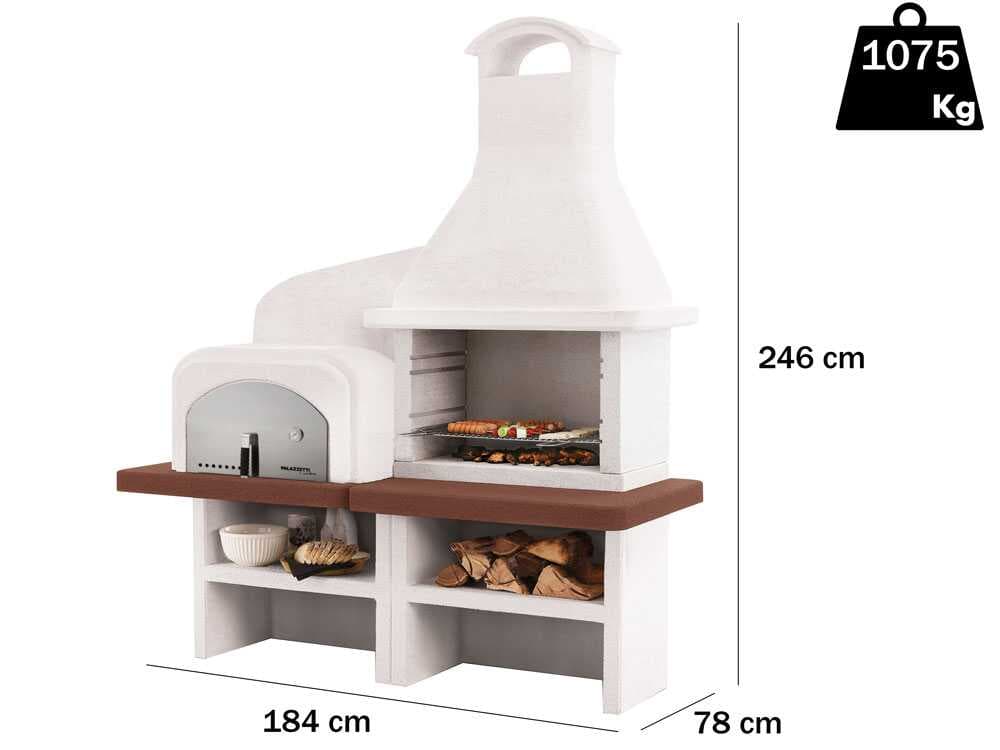 Palazzetti Grado 2 â Grillkamin mit Pizzaofen