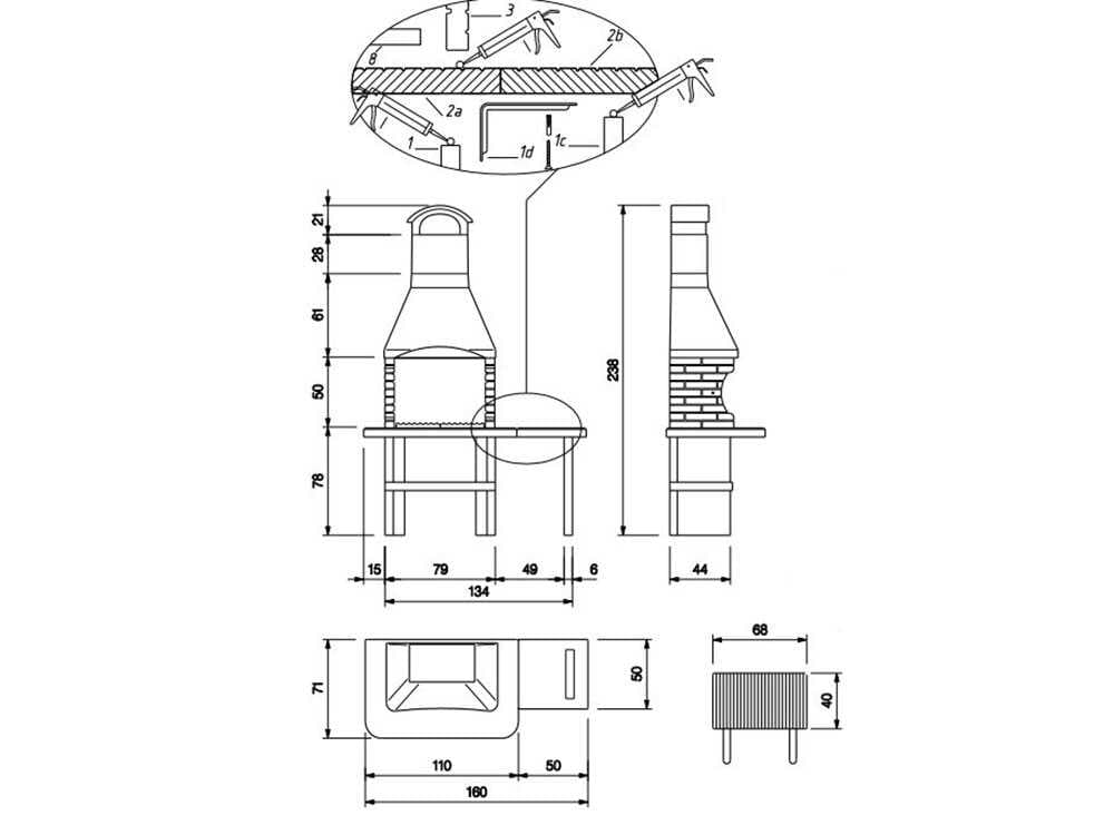 Palazzetti Jesolo 2 â Grillkamin aus Beton