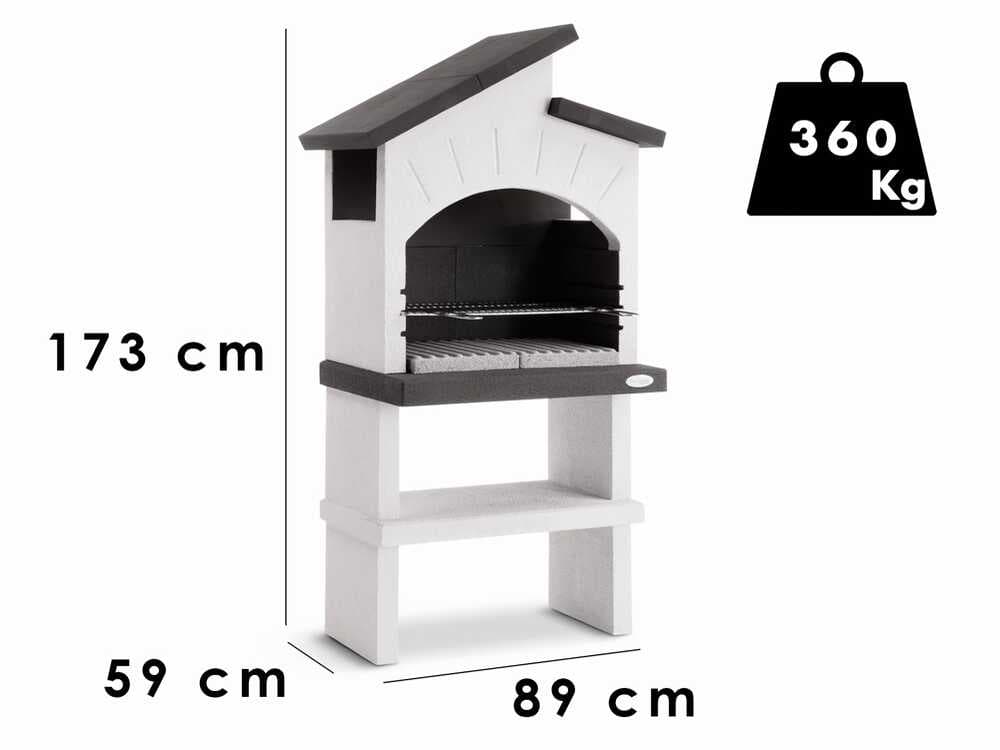 Palazzetti Vieste â Grillkamin â fĂŒr Holz und Holzkohle