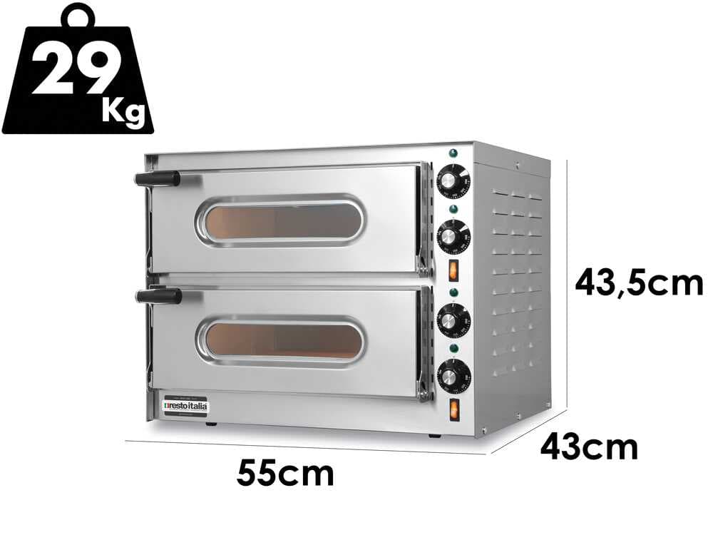 Resto Italia Small G2 â Elektrischer Pizzaofen â Doppelkammer