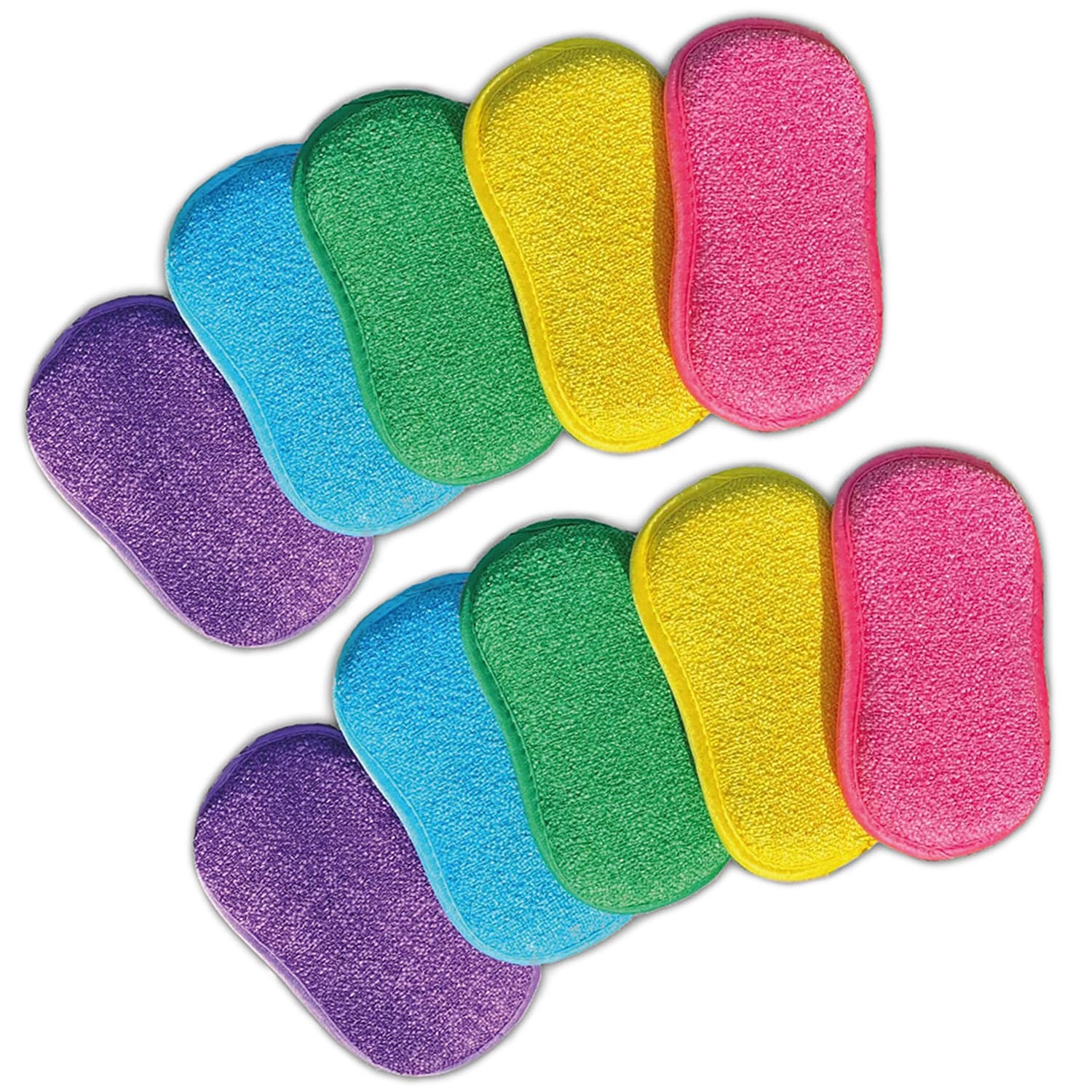 EPONGENIO - Lot de 10 Éponges Ecologique Réutilisables