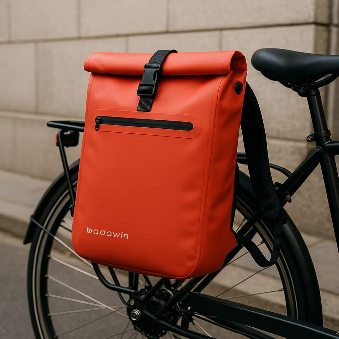 Sac à dos sacoche vélo porte bagage rouge