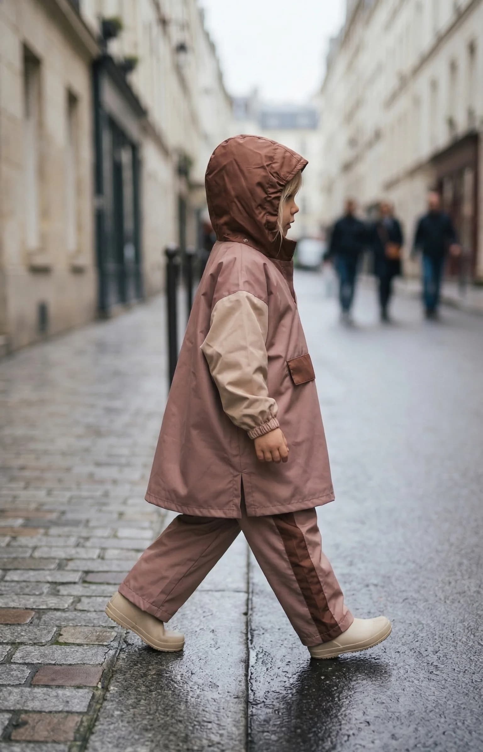 Poncho Brown Blush Kids
