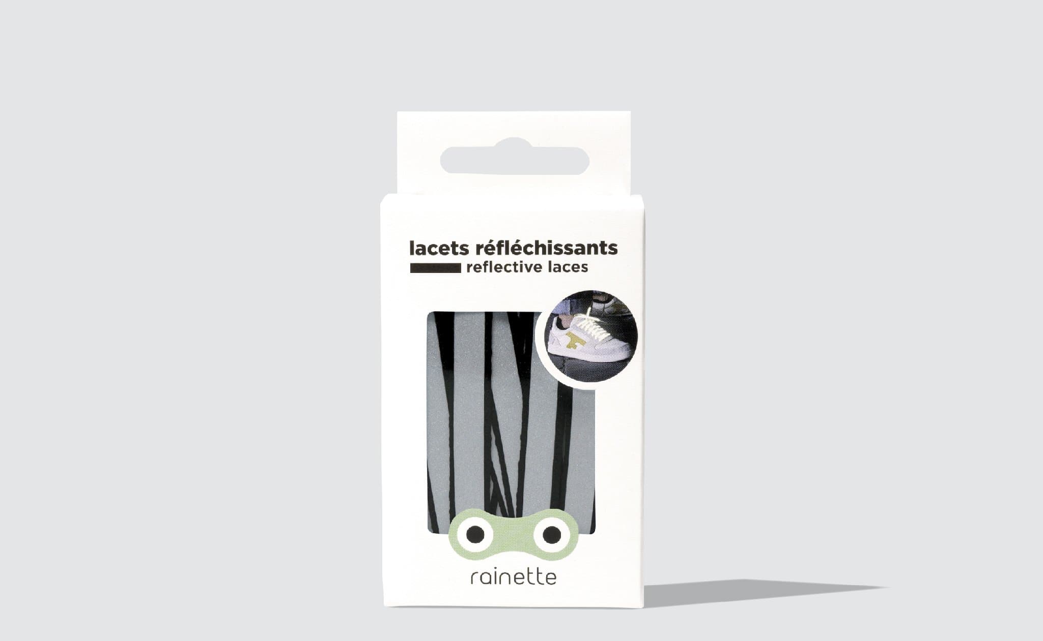 Lacets réfléchissants noirs