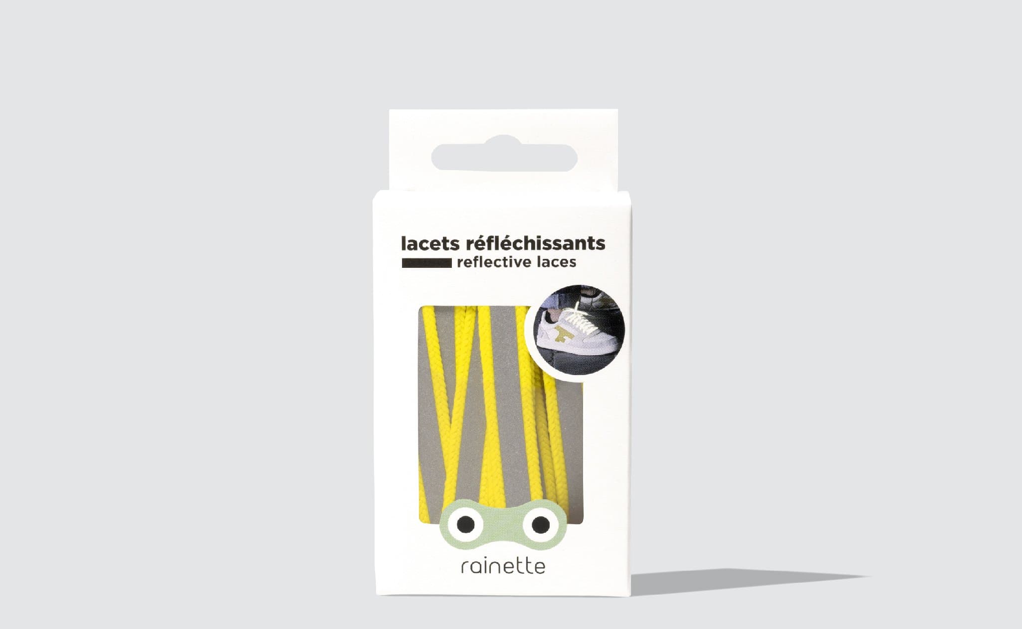 Lacets réfléchissants jaunes