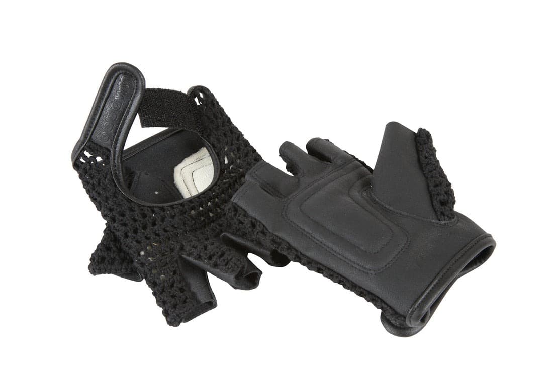 Gants vélo noirs néo rétro