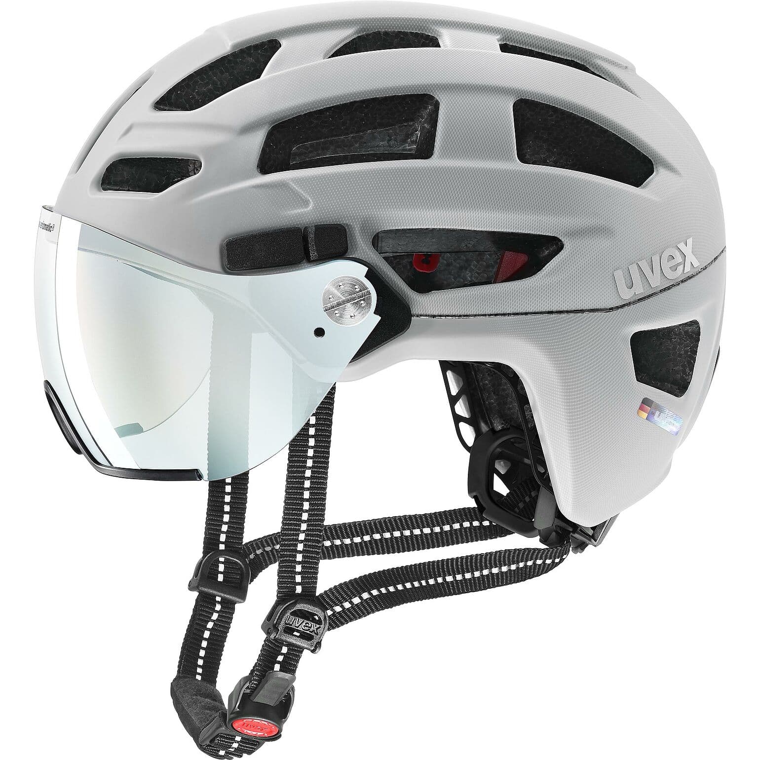 Casque uvex visière auto teintée