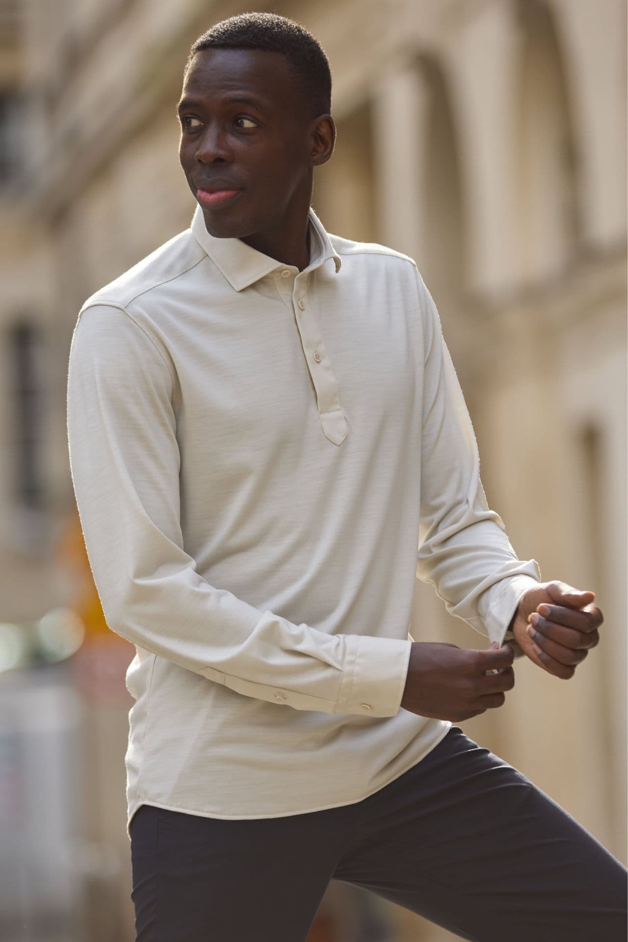 Polo en laine mérino