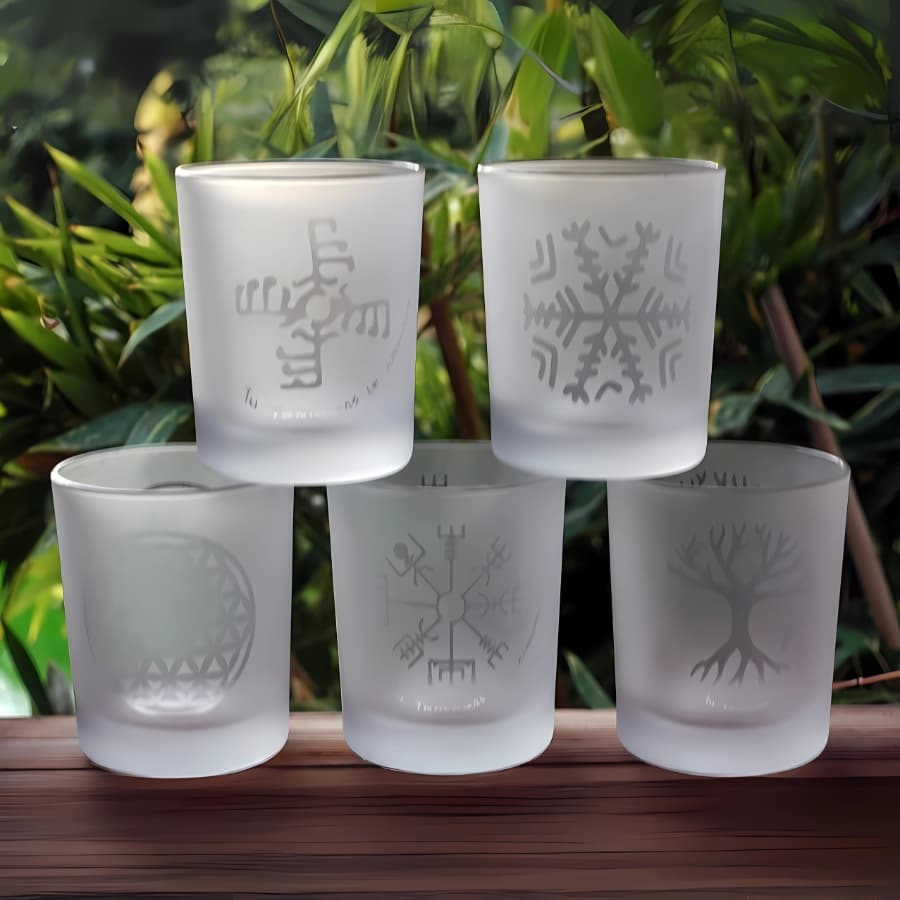 NUUK verre de table gravé de motifs nordiques