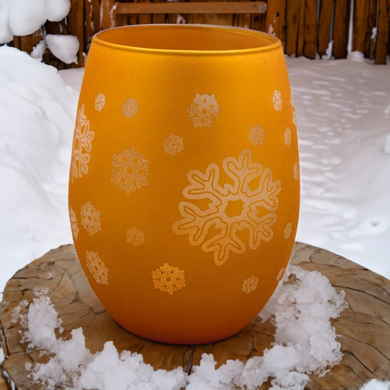 VIK Photophore ou gobelet "Flocons Cartoon"