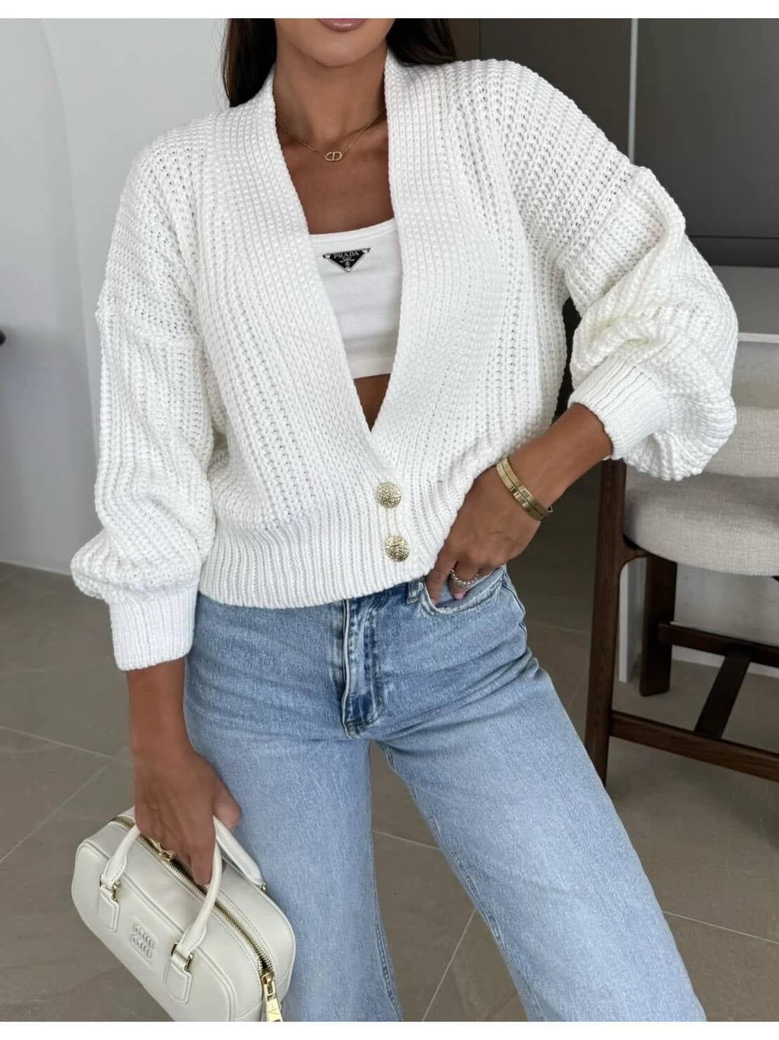 Gilet en maille avec 2 boutons