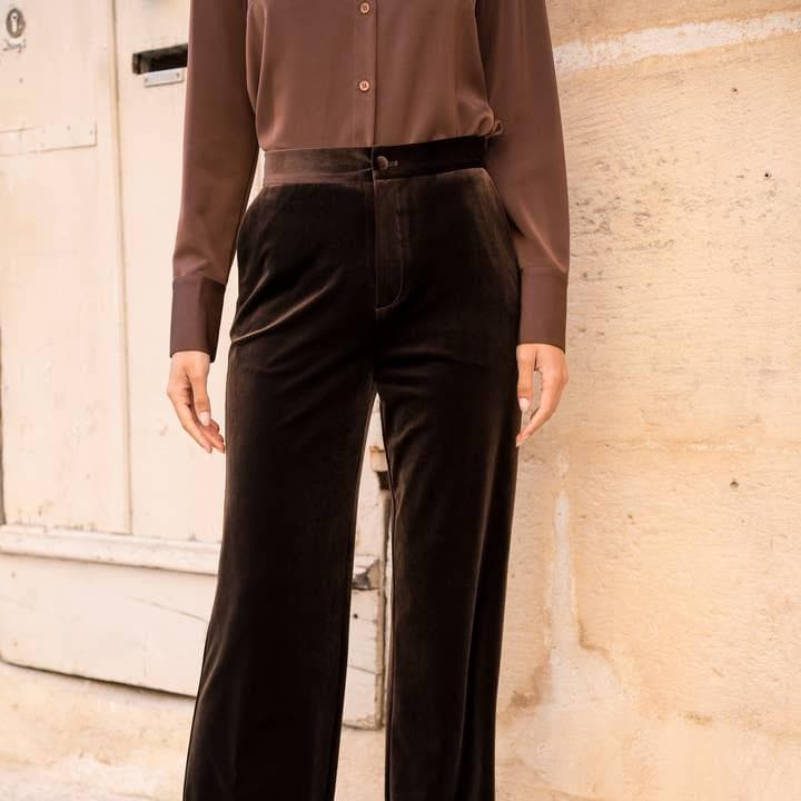 Pantalon Velours coupe droite