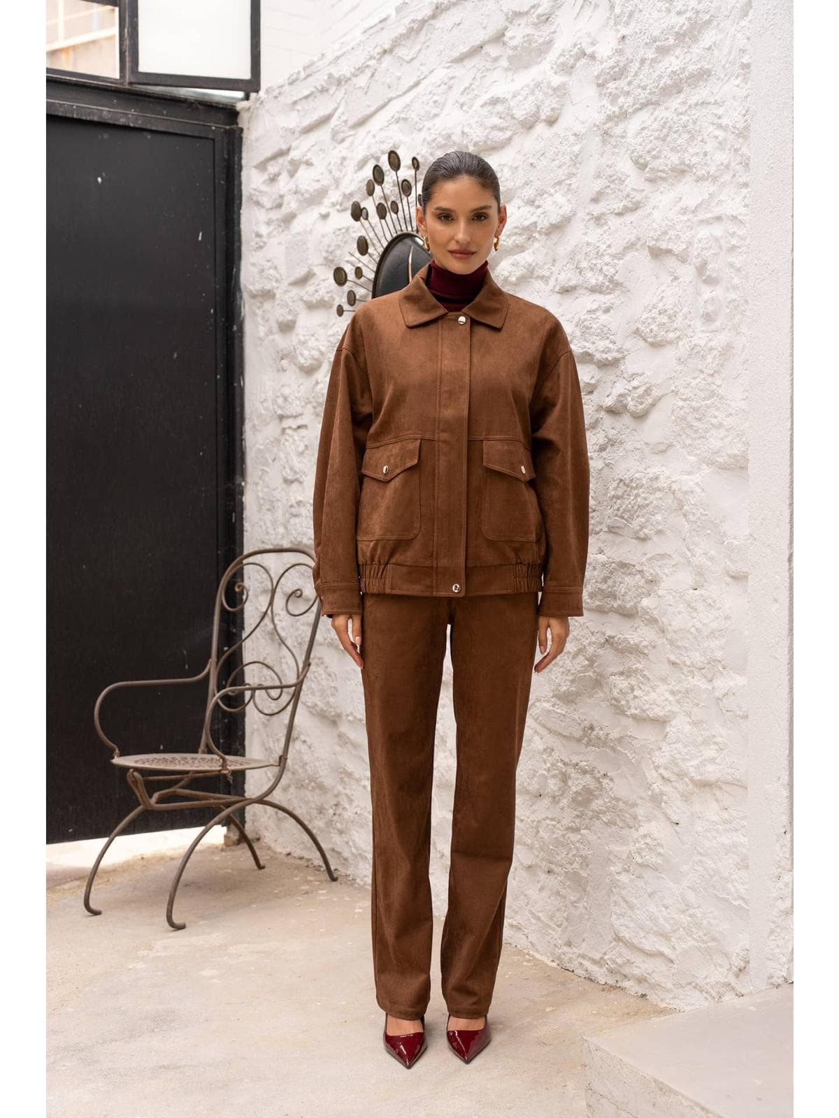 Veste en suédine coupe ample