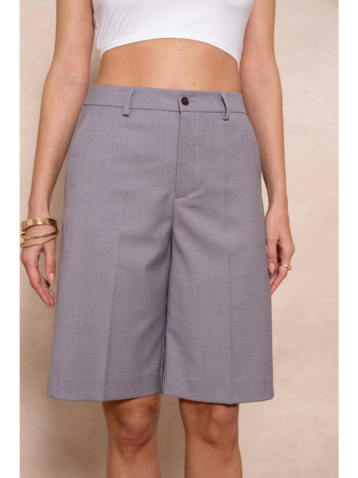 Short bermuda taille haute