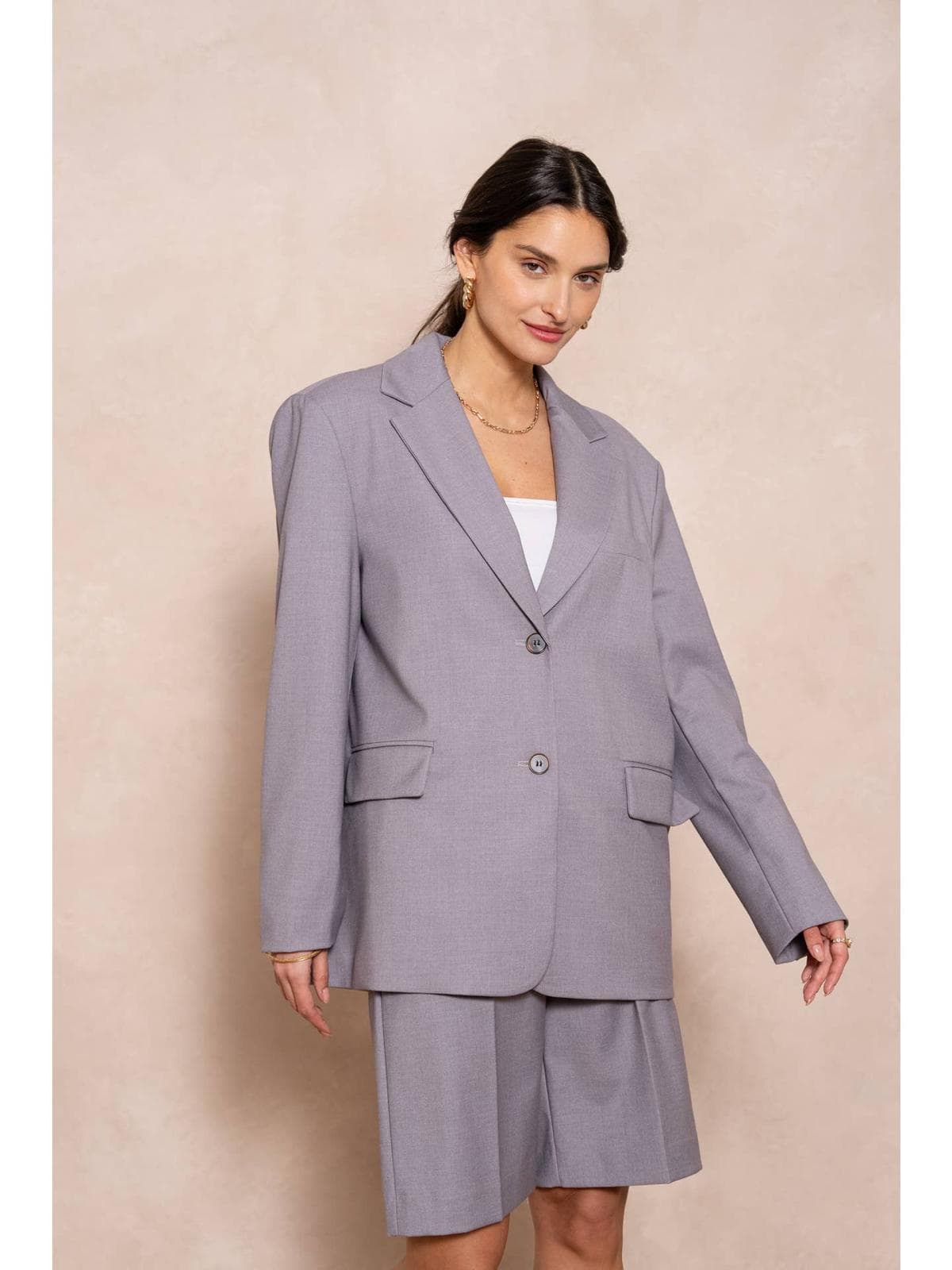 Veste oversize avec ouverture croisée au dos