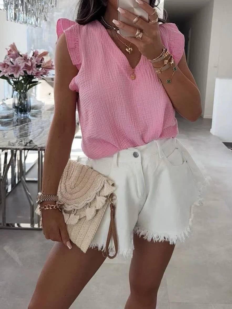 Top en gaze de coton