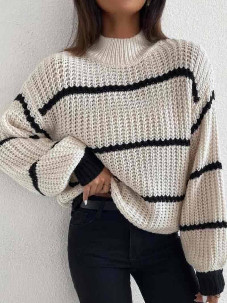Pull Ă rayures en acrylique