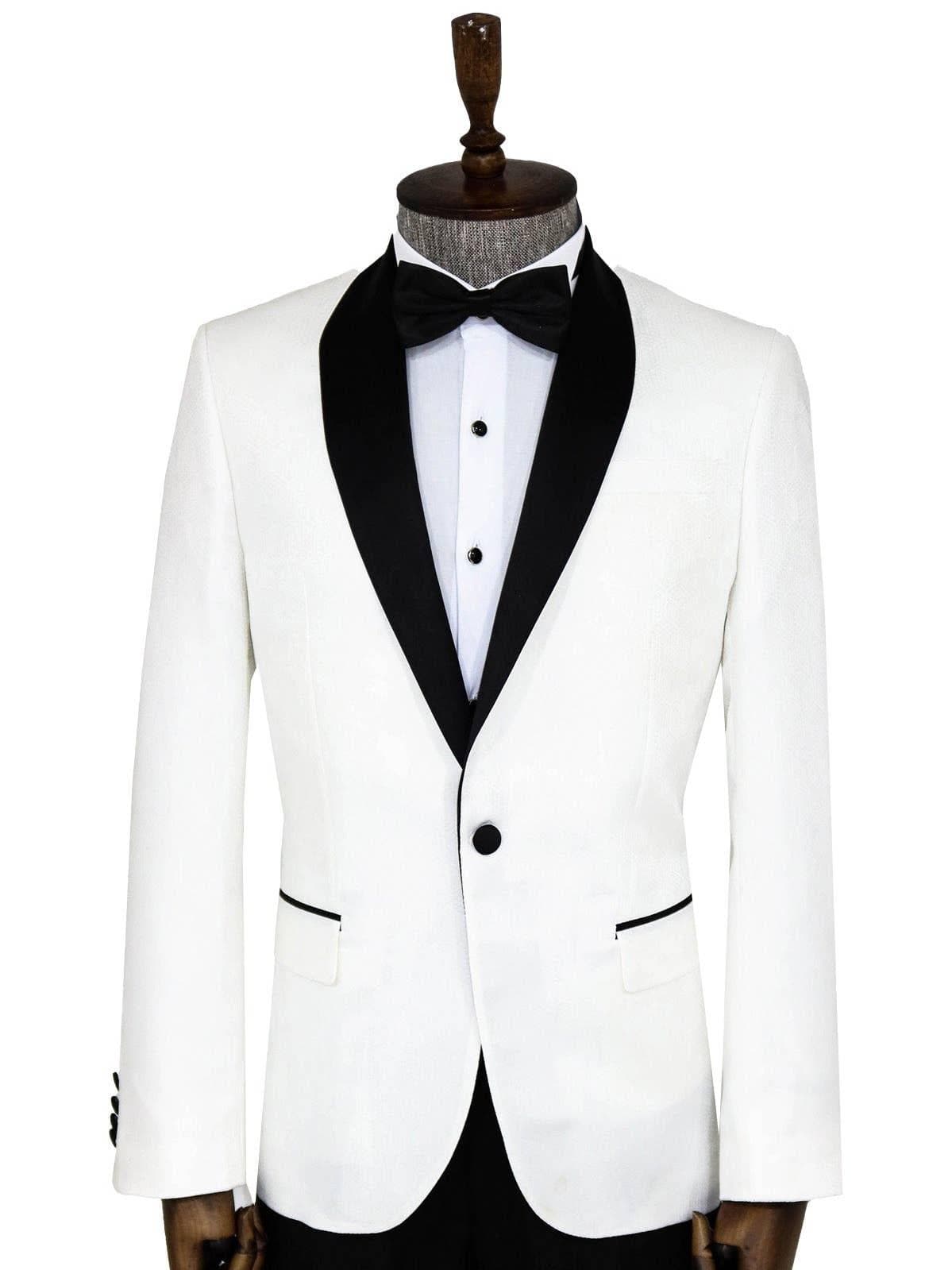 Blazer de bal à motif pentagone à revers châle