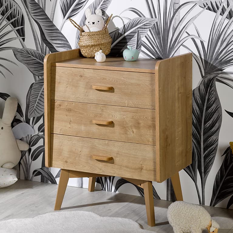 Commode 3 tiroirs petit modèle Maelyne Bois