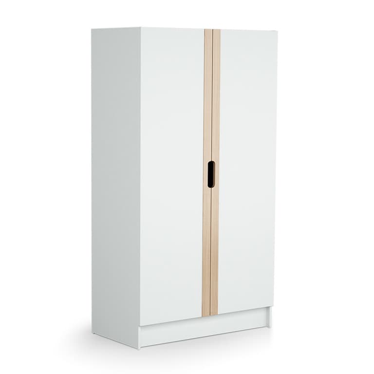 Armoire 2 portes AT4 Carrousel Blanc et hĂȘtre