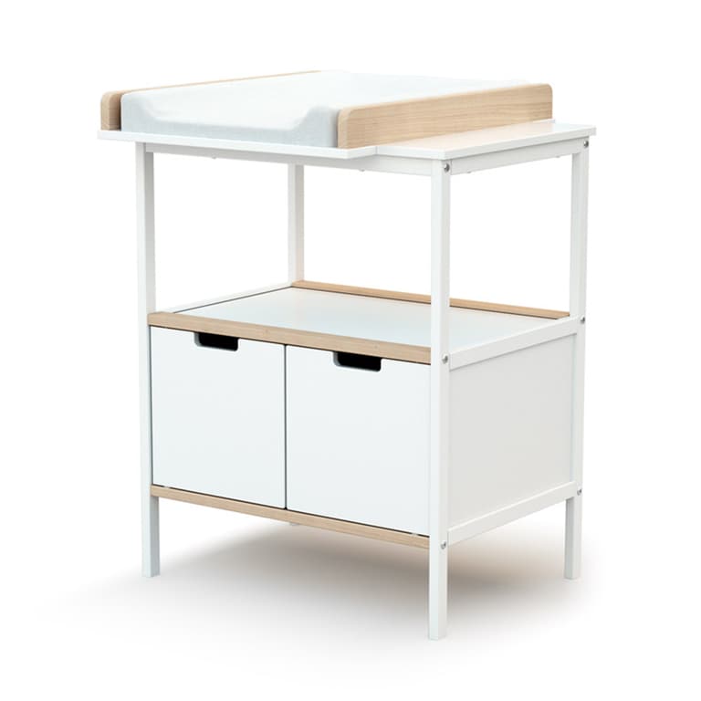 Table Ă langer 2 portes AT4 Essentiel Plus Blanc et hĂȘtre