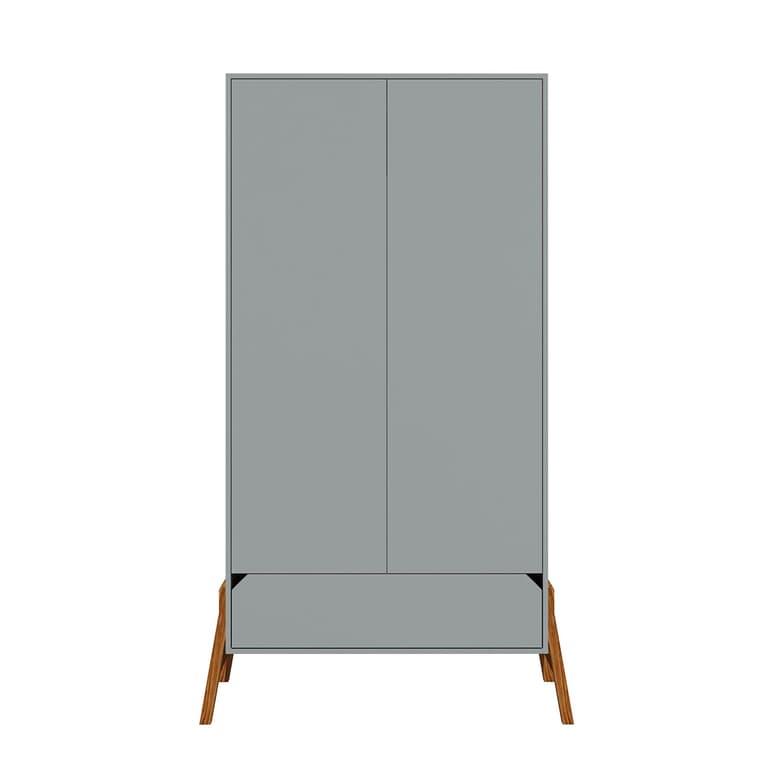 Armoire 2 portes 1 tiroir Bellamy Lotta Gris